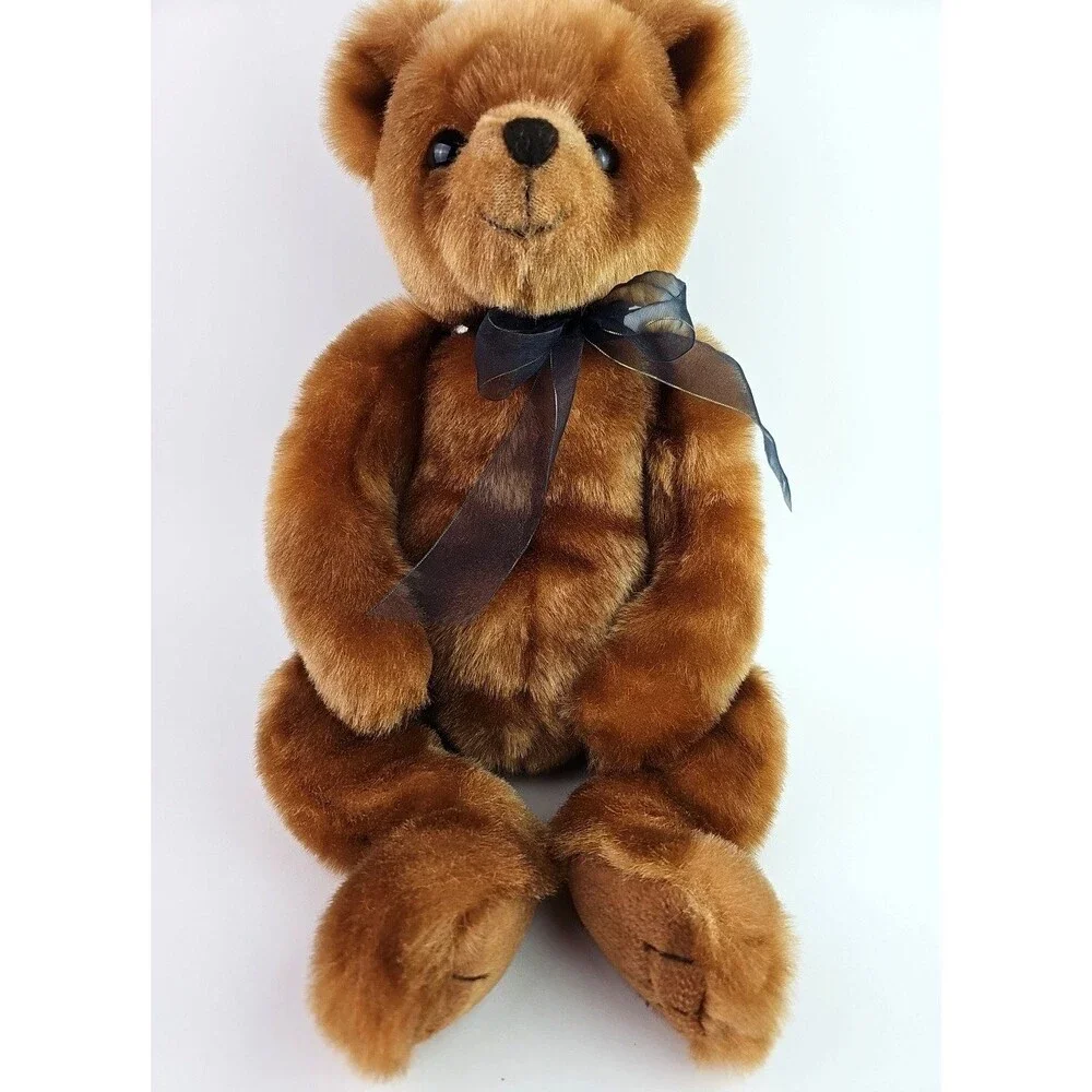 Ty Classic Yesterbear  1999 Brown Bear Soft 18 inch Beanie Buddy Bow Sweet